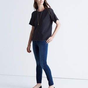 Madewell Crepe Premiere Bow-Back Tee